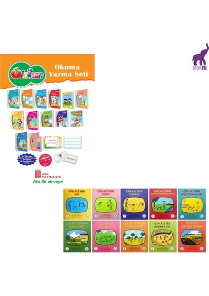 1. Sınıf Afacan Okuma Yazma Seti++ Cin Ali Serisi (10 Kitap) - Rasim Kaygusuz