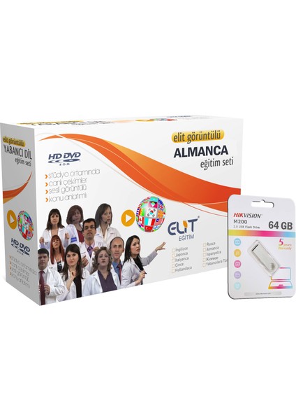 Almanca Görüntülü Eğitim Seti 64 GB USB Bellek Içerisinde