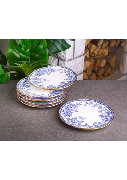 Seramik 6 Lı Pasta Tabağı Springtime Model