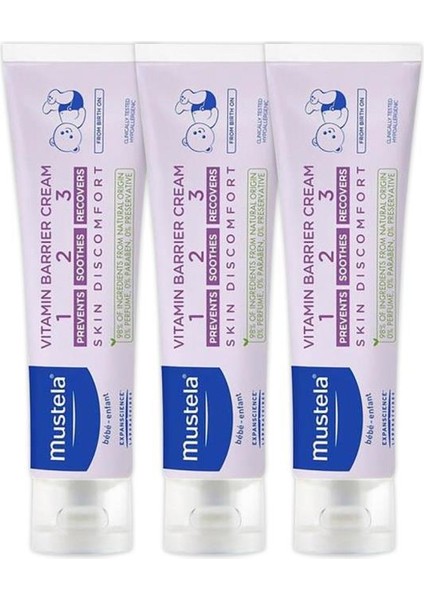 Vitamin Barrier Cream 1-2-3 50 ml Pişik Kremi 3 Adet