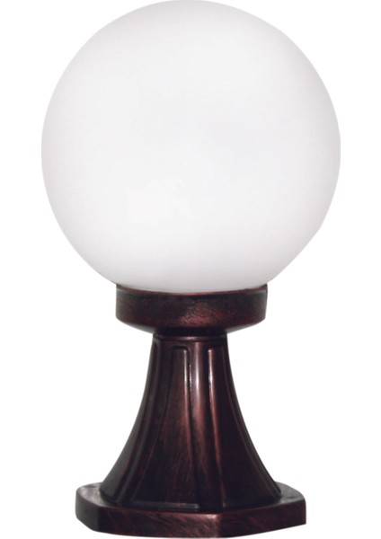 Set Üstü Glop Bahçe Duvar Armatürü Bakır Rengi