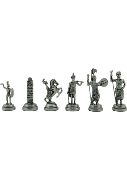 Gifthome Metal Satranç Takımı/seti; Orta, Yunan, Antik Taş ve Gül Düz Masif Satranç Tahtası indirimleri
