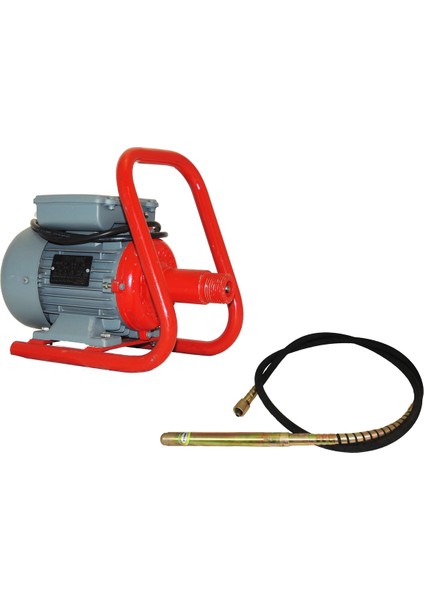 Elektrik Motorlu Beton Vibratörü 0,5 Hp - 6 Mt. 45MM Hortumlu 0,35 Kw