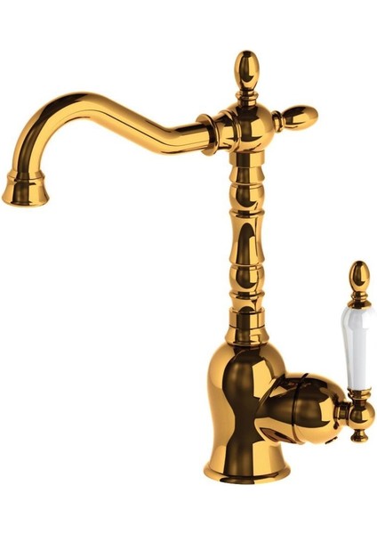 Retro Tek Gövde Lavabo Bataryası Altın (Gold) MTE180-A