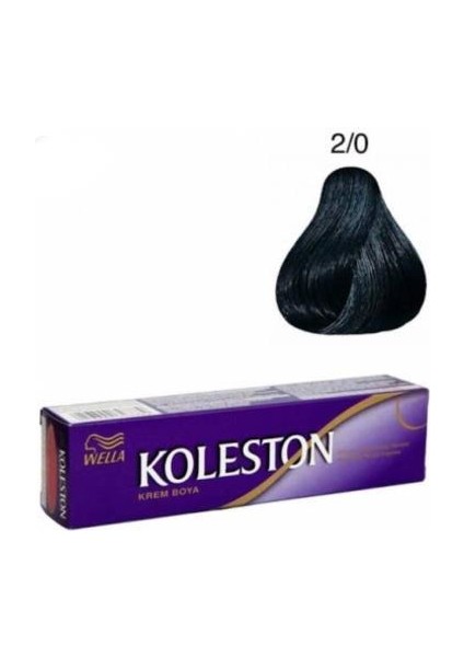 Koleston Kalıcı Krem Saç Boyası 2/0 Siyah X6