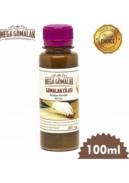 Mega Gomalak Doğal Ceviz Ahşap Cilası Gomalak 100 ml