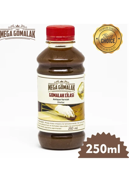 Mega Gomalak Doğal Ceviz Ahşap Cilası Gomalak 250 ml