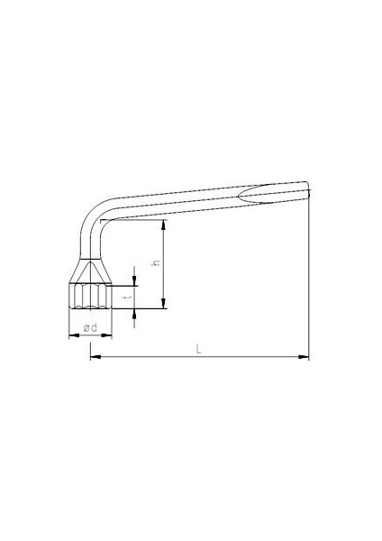 Izeltaş Bijon Anahtarı Pipo Tipi(Tornavida Ağızlı) 19MM