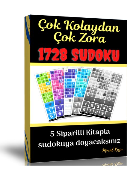 Enine Boyuna Eğitim Çok Kolaydan Çok Zora 1728 Sudoku Kitabı 5 Spiralli Kitap