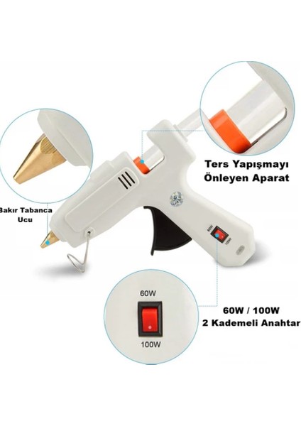 -Sıcak Mum Silikon Tabancası 80-105W 2 Kademeli fiyatları