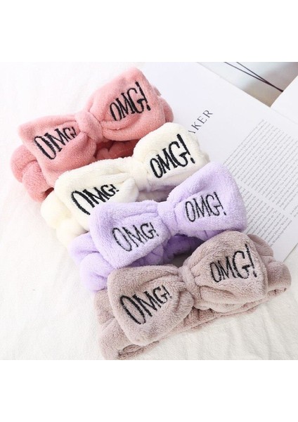 Fiyonklu Omg Saç Bandı Mercan Peluş Saç Bandı Fuşya fırsatları