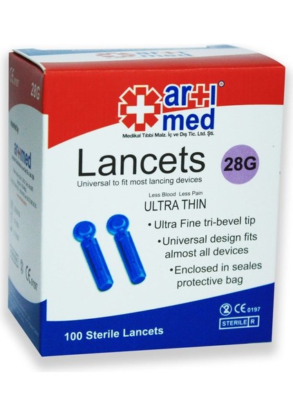Lancet 28G 100 Adet Ultra Ince