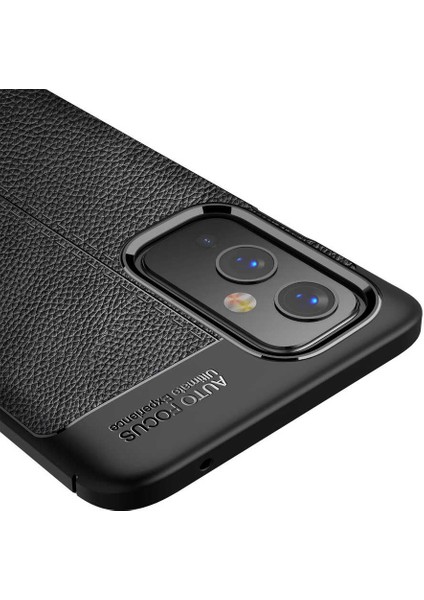 One Plus 9 Kılıf Deri Görünümlü Renk Atmayan Dayanaklı Silikon Kapak (Niss)