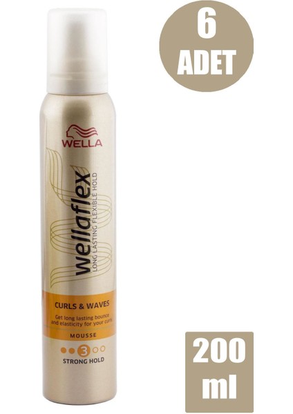 Flex Curls Bukle Saç Köpüğü 200 ml 6 Adet