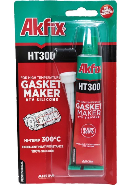 HT300 Rtv Yüksek Isı Silikonu 50 gr Kırmızı