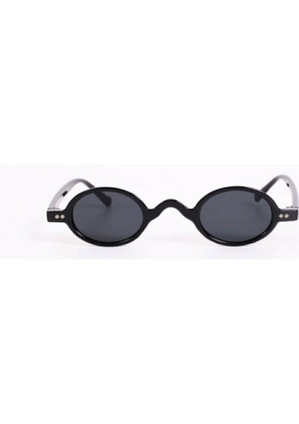 Minimal Vintage Retro Oval Kemik Unisex Güneş Gözlüğü (Siyah) fiyatları