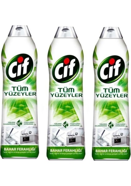 Tüm Yüzeyler Jel Bahar Ferahlığı 750 ml x 3