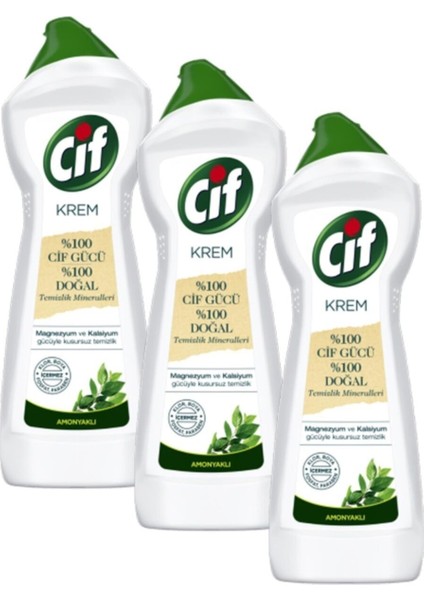 Krem Temizleyici Amonyaklı 750 ml x 3
