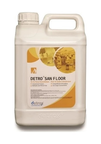 Detro San Floor Konsantre Yer ve Yüzey Dezenfektanı 5 Lt