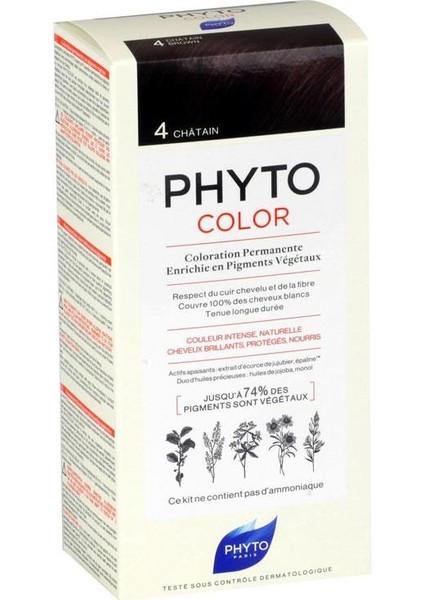 Phytocolor Bitkisel Saç Boyası - 4 Kestane