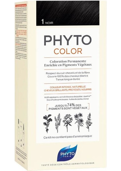 Phytocolor Bitkisel Saç Boyası - 1 Siyah