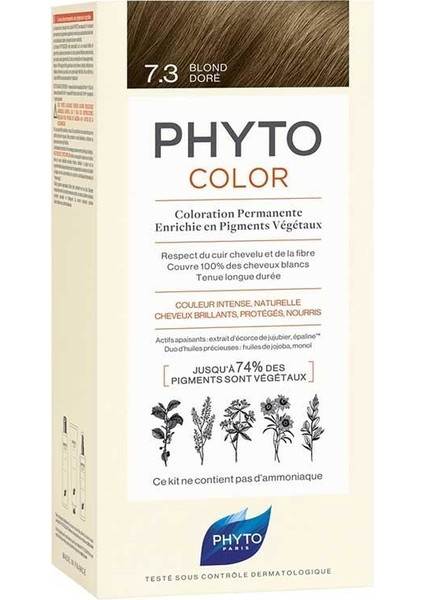 Phytocolor Bitkisel Saç Boyası 7.3 - Kumral Dore Yeni Formül