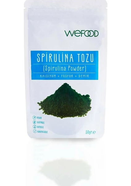 Organik Glütensiz Vegan Katkısız Spirulina Tozu 100 gr