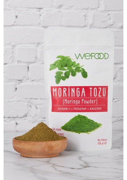 Glütensiz Vegan Katkısız Moringa Tozu 100 gr