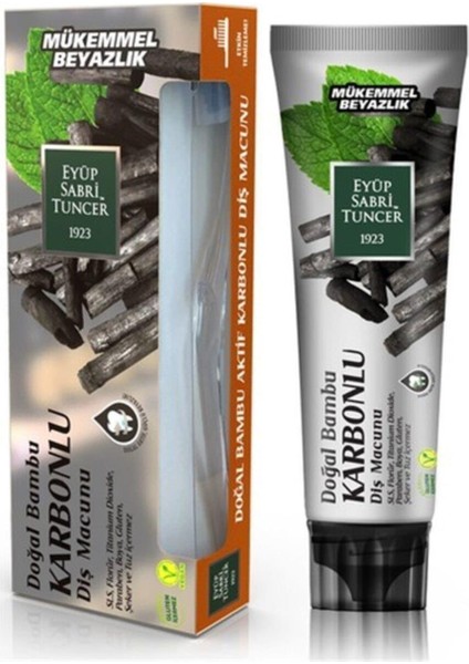 Doğal Aktif Bambu Karbonlu Diş Macunu 75 ml + Diş Fırçası