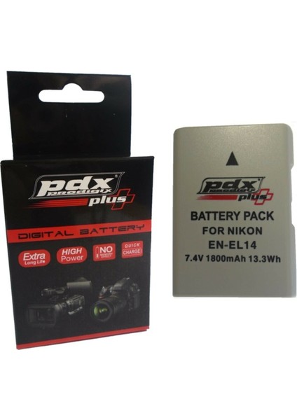 Nikon EN-EL14 Batarya Pil 1800 Mah