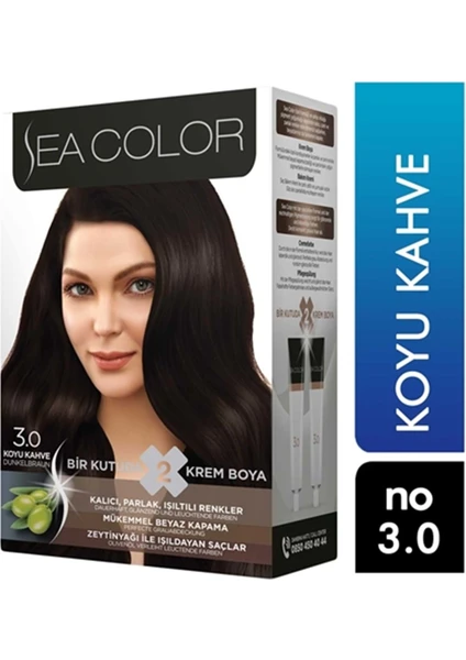 Sea Color Saç Boyası 3.0 Koyu Kahve