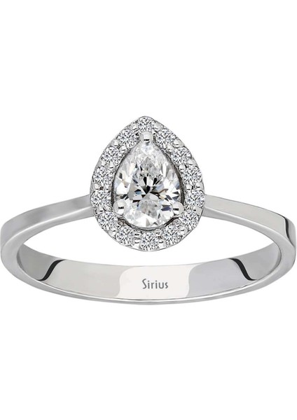 G Renk 0,68 Karat Damla Kesim Pırlanta Tektaş Yüzük 0441R0009