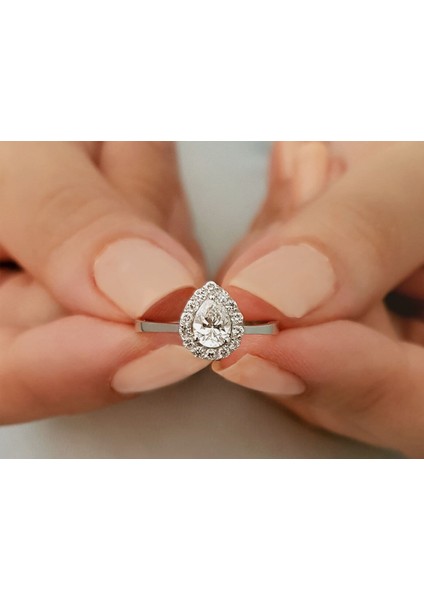 G Renk 0,68 Karat Damla Kesim Pırlanta Tektaş Yüzük 0441R0009 indirimleri