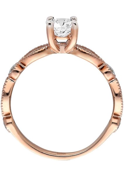 Toplam 0,93 Karat Pırlanta Vintage Tektaş Yüzük 0441R0016 modelleri