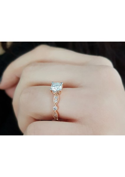 Toplam 0,93 Karat Pırlanta Vintage Tektaş Yüzük 0441R0016 indirimleri