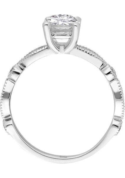 Toplam 1,20 Karat Pırlanta ve Beyaz Topaz Vintage Tektaş Yüzük 0441R0019 modelleri