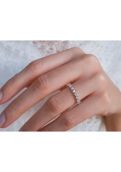 F Renk 0,60 Karat Pırlanta Yarım Tur Yüzük 0441R0024 fırsatları