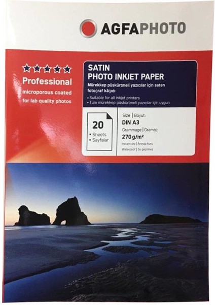 A3 Mat Inkjet Fotoğraf Kağıdı 270 Gram 30 x 40 cm