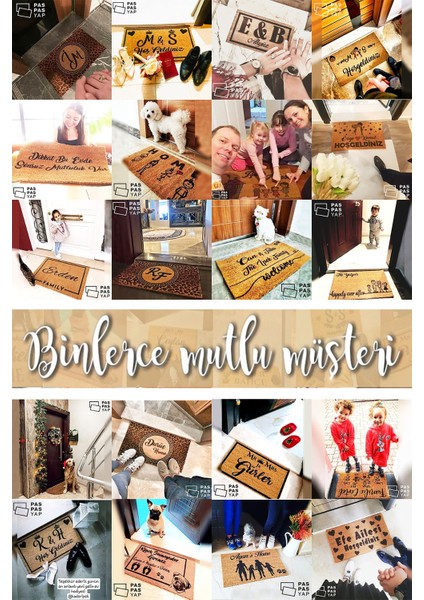 El Yazısı Welcome Tasarımlı Tam Boyut Paspas Ev Giriş Paspası Koko Paspas indirimleri