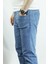 Erkek Yüksek Bel Regular Fit Pamuklu Kot Pantolon 2