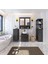 Interbuild Masif Akasya ve Mdf Den Mamul,ahşap Depolama Banyo Dolabı 40X40X102 Cm, Antrasit 2