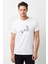 La Linea Trt Cizgi Adam Accident Baskılı Beyaz Erkek Örme Tshirt 1