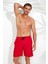 Erkek Kırmızı Uzun Deniz Şortu 1