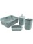 4'lü Lavabo Sıvı Katı Sabunluk Diş Macunluk Havluluk Set Gri 4
