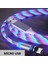 A6 Çoklu Şarj Adaptörü + Micro USB Magnetic Akan LED Işıklı Şarj Kablosu - 1 mt 4