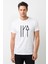 Türk Boyları Oguz Boylari Bayat Tamga Baskılı Beyaz Erkek Örme T-shirt 1