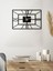 Yatay Roma Rakamlı Metal Duvar Saati 60X40CM 1