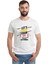Pubg Erangel Baskılı Beyaz Erkek Örme Tshirt 1