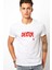 Dexter Red Logo Baskılı Beyaz Erkek Örme Tshirt 1