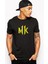 Mortal Kombat Mk Logo Baskılı Siyah Erkek Örme Tshirt 1